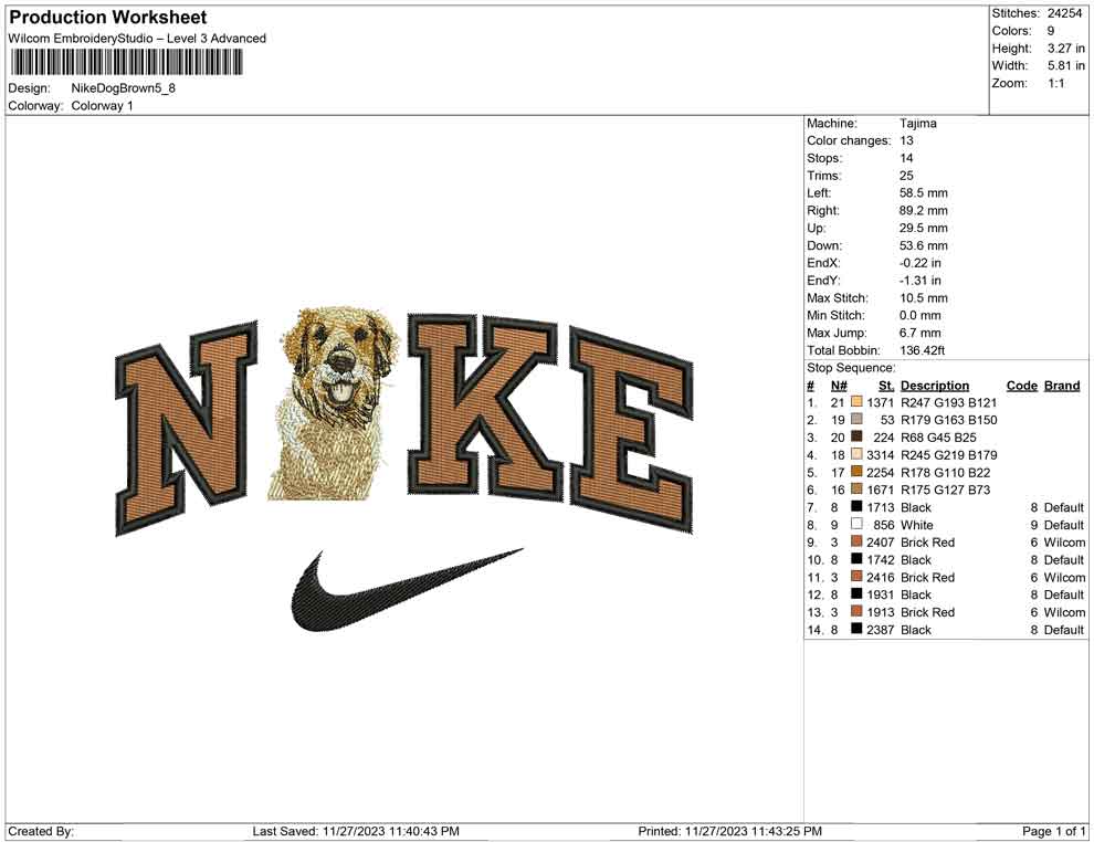 Nike Dog Brown