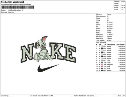 Nike Dog Dalmatian