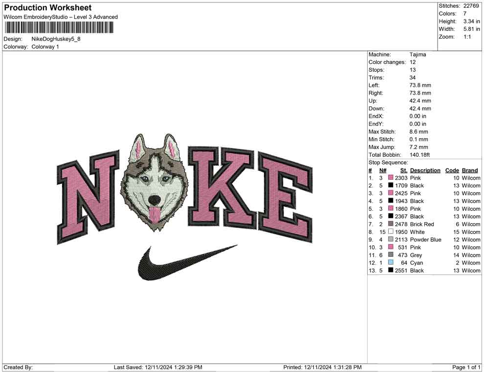 Nike Dog Huskey