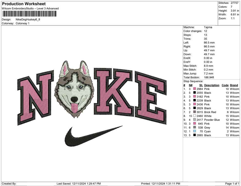 Nike Dog Huskey