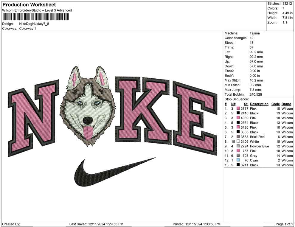 Nike Dog Huskey