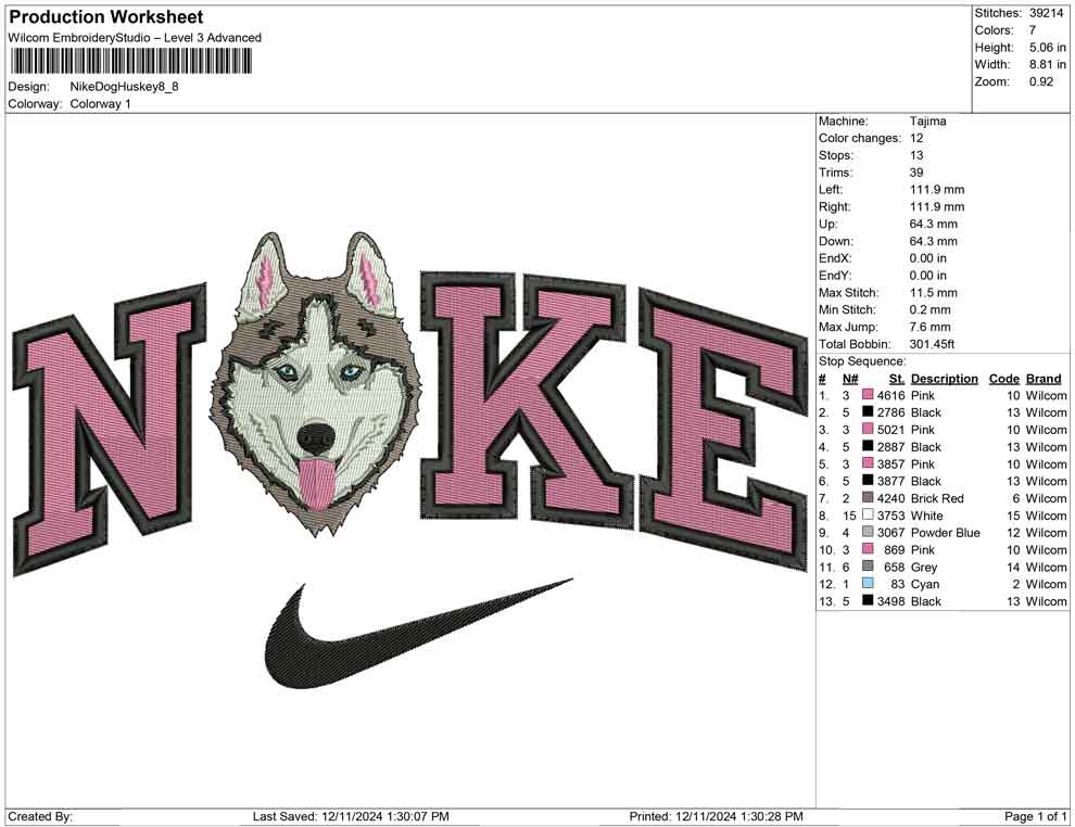 Nike Dog Huskey