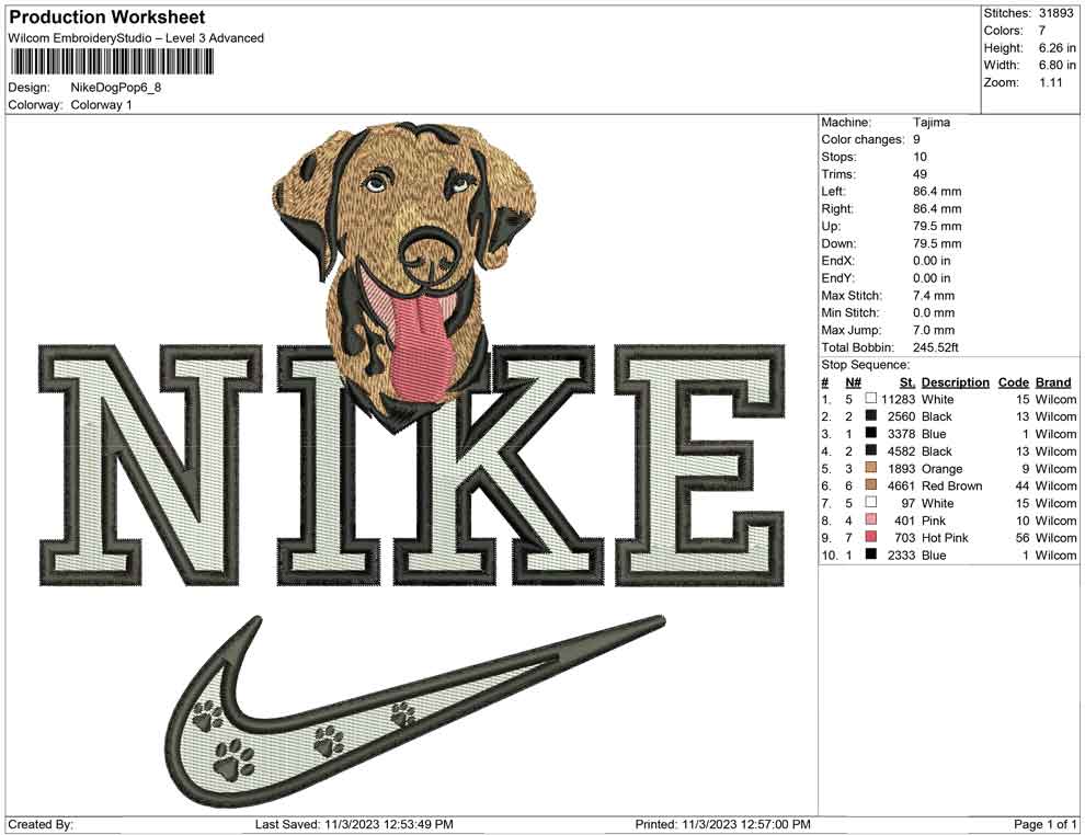 Nike Dog pop