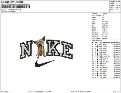 Nike Dog Rainbow