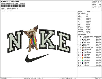 Nike Dog Rainbow