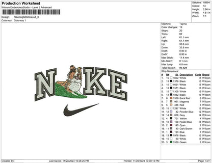 Nike Dog Sit At grass