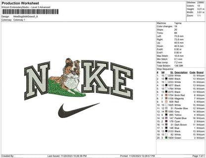Nike Dog Sit At grass