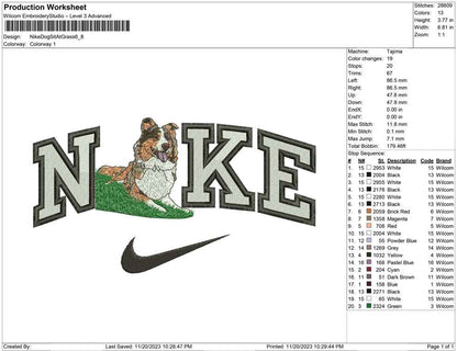 Nike Dog Sit At grass