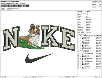 Nike Dog Sit At grass