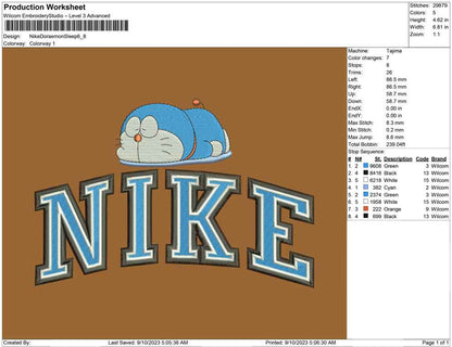 Nike Doraemon Sleep