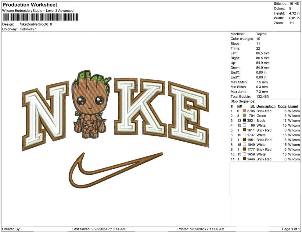 Nike Double Outline Groot