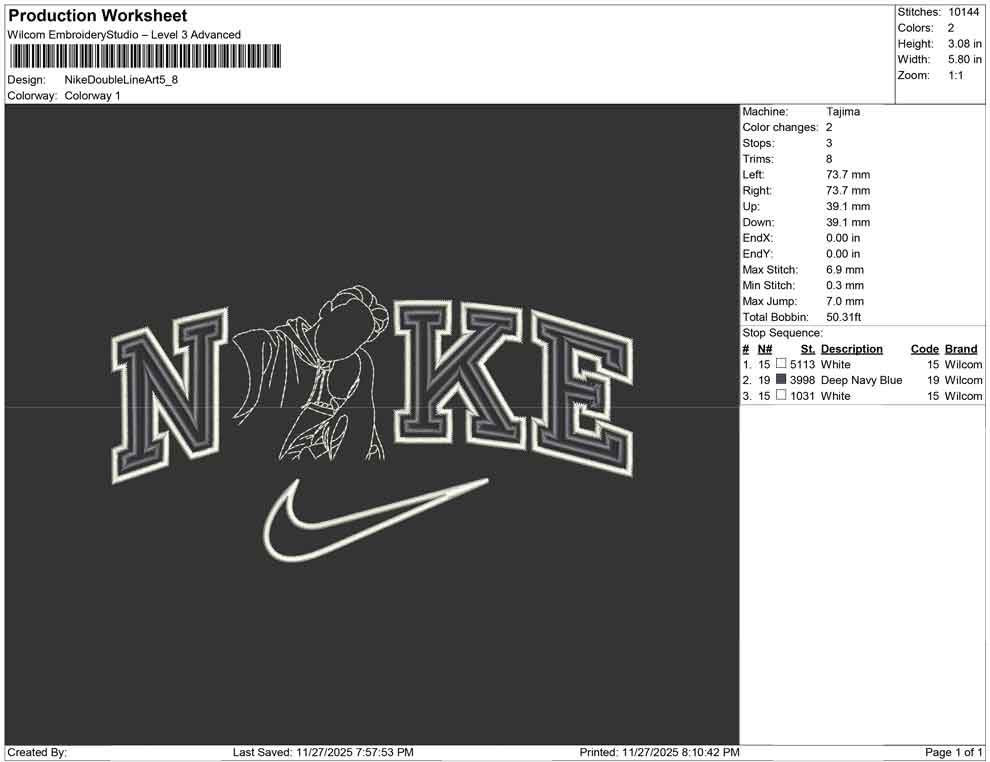 Nike Double Line Art