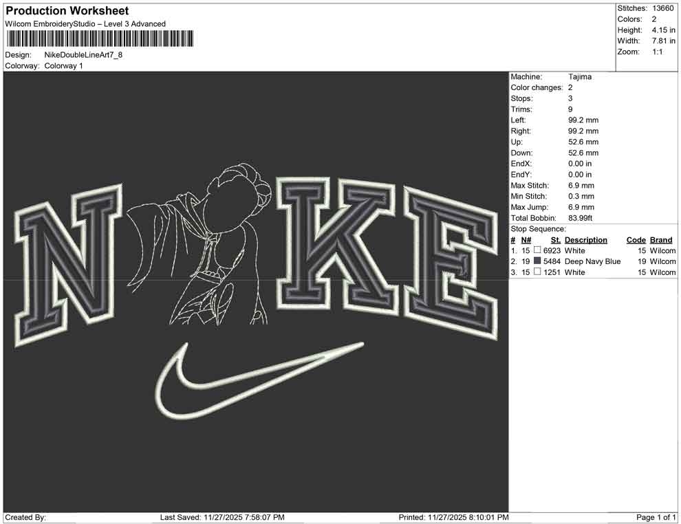 Nike Double Line Art