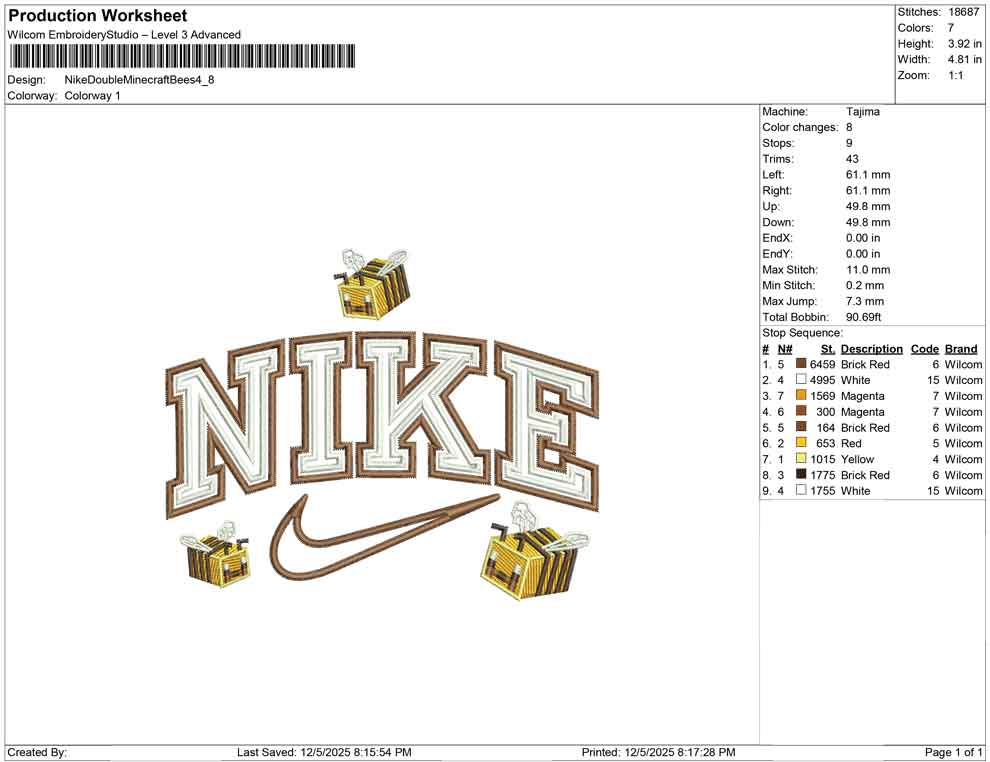 Nike Double Minecraft Bees
