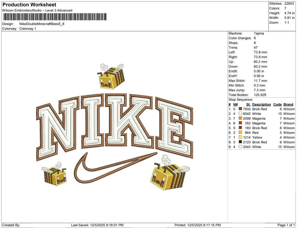 Nike Double Minecraft Bees