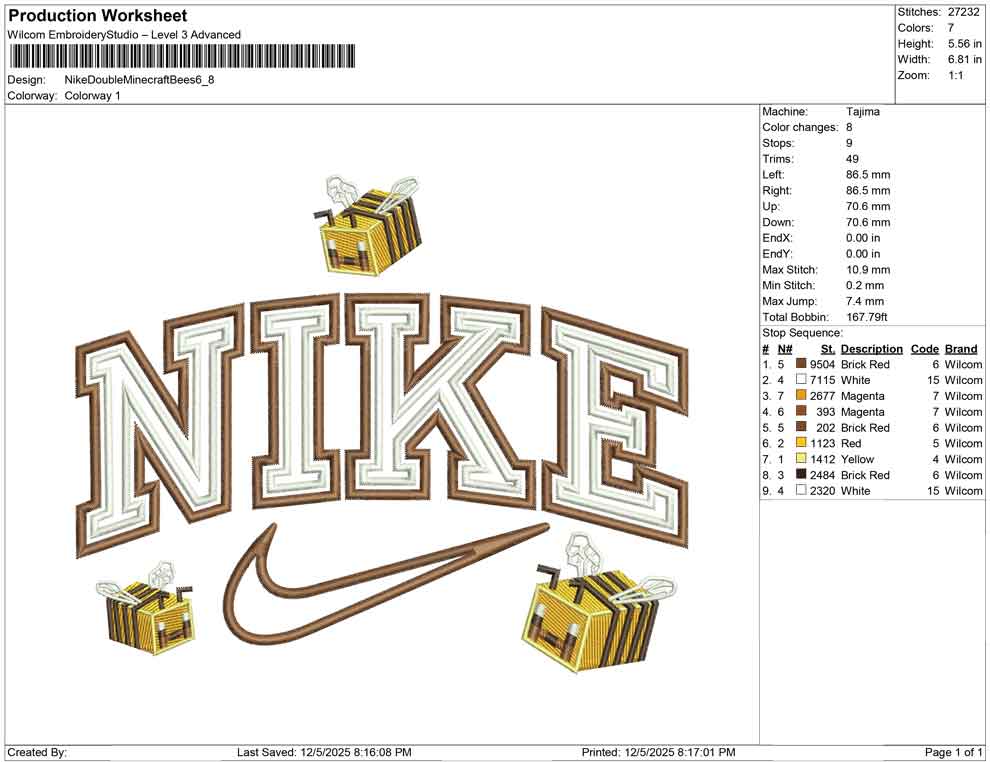 Nike Double Minecraft Bees