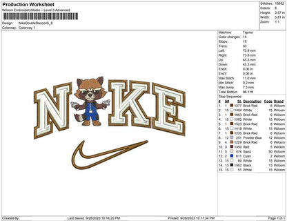 Nike Double line Rocket Racoon