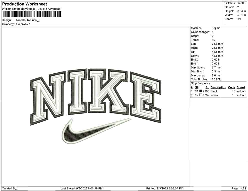 Nike Double Outline