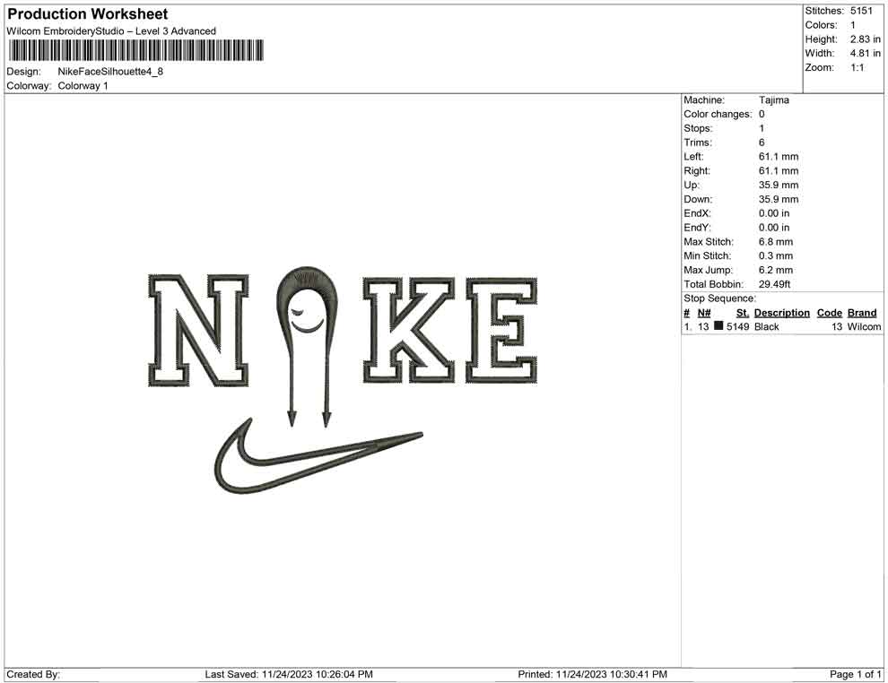 Nike Face silhouette