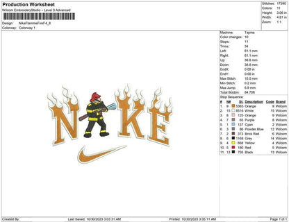 Nike Flamme fire fighter