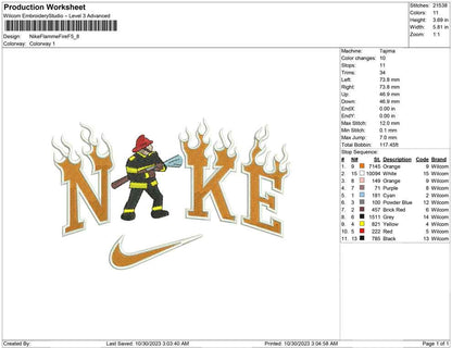 Nike Flamme fire fighter