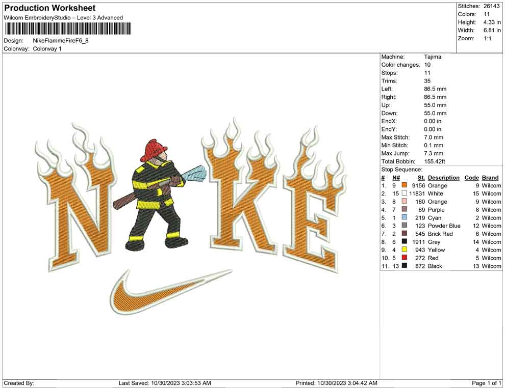 Nike Flamme fire fighter