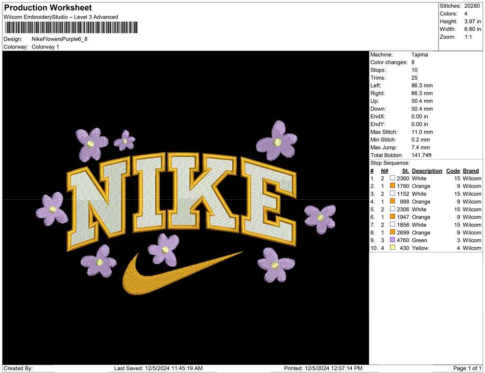 Nike Flowers Purple