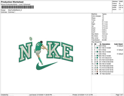 Nike Football back