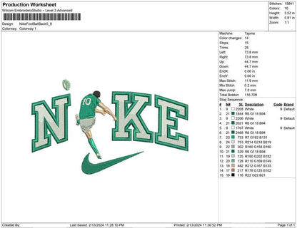 Nike Football back