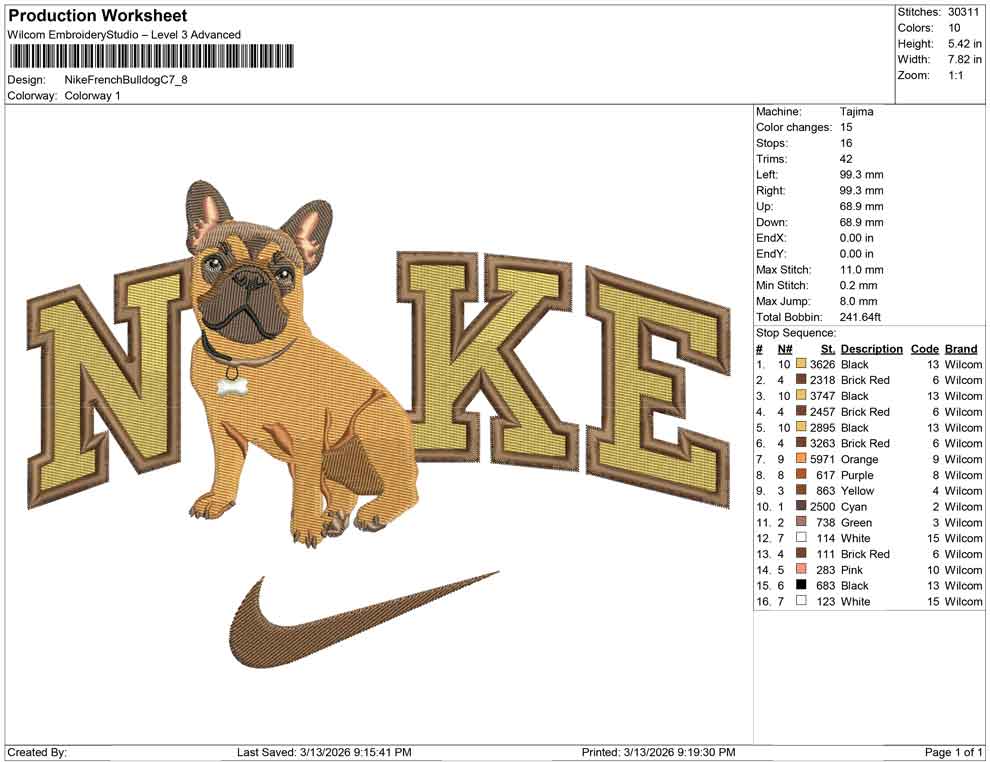 Nike French Bulldog C
