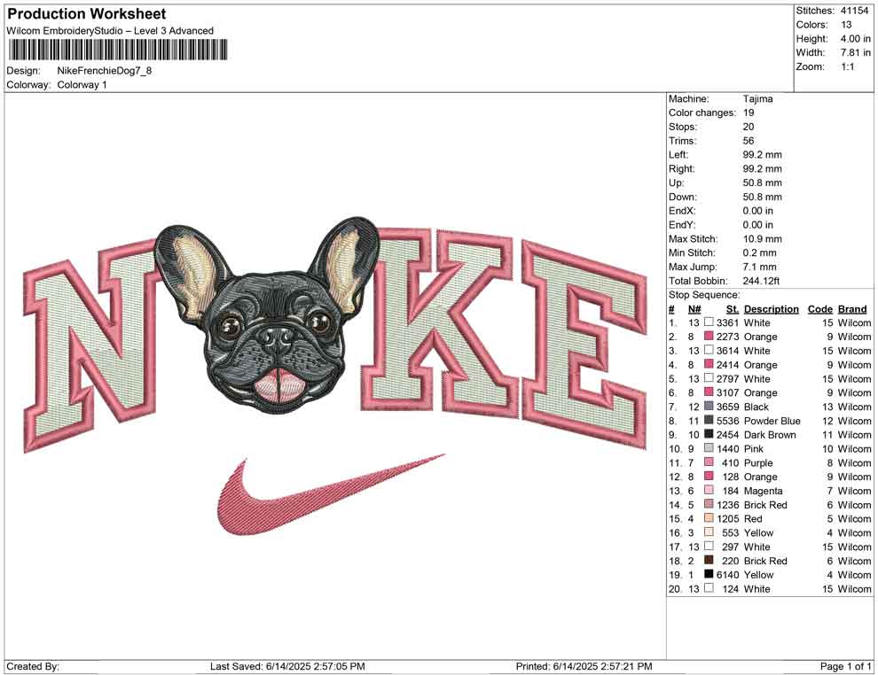 Nike Frenchie Dog