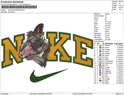 Nike German Shepherd