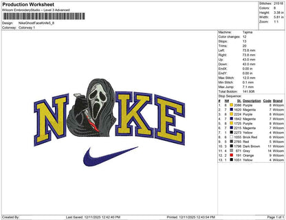 Nike Ghost Face Knife