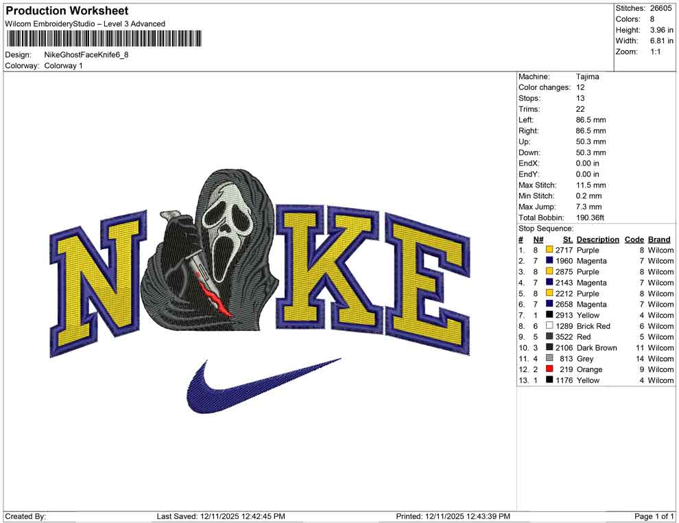 Nike Ghost Face Knife