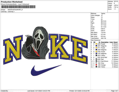 Nike Ghost Face Knife