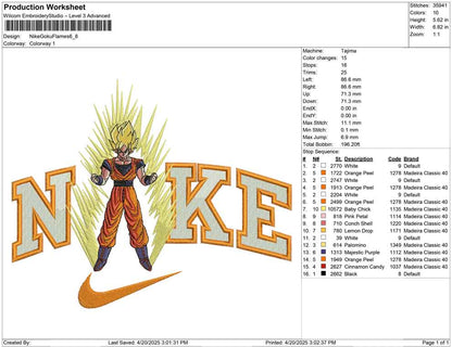 Nike Goku Flames