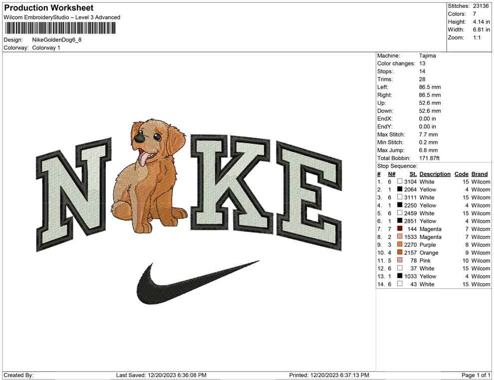 Nike Golden Dog