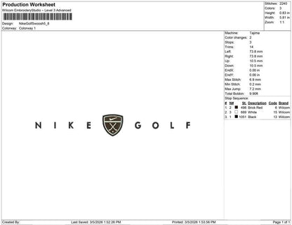 Nike Golf Swoosh