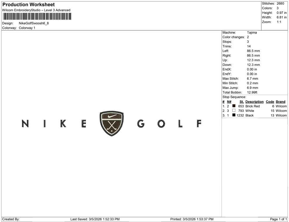 Nike Golf Swoosh