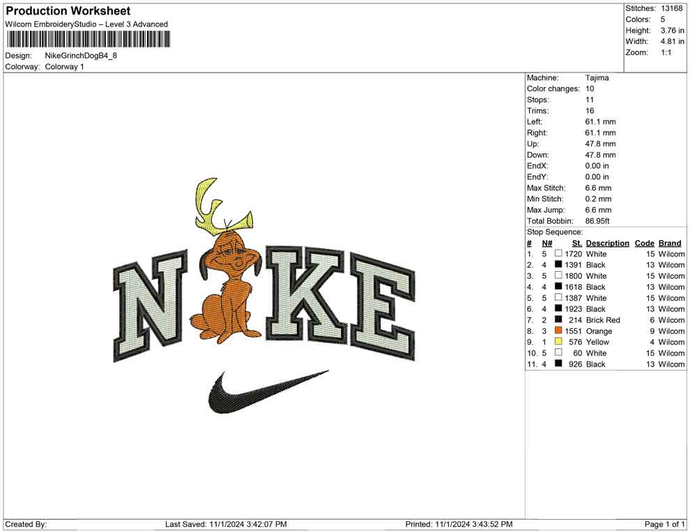 Nike Grinch Dog B