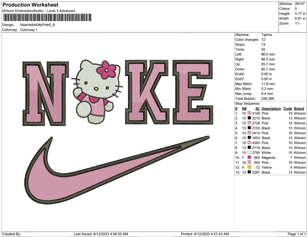 Nike Hello kitty Pink