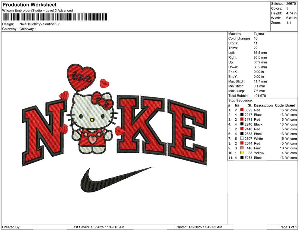 Nike Hellokitty Valentine