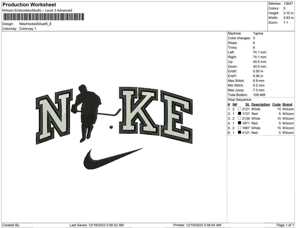 Nike Hockey Silhouette