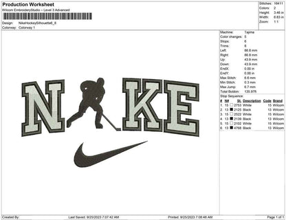 Nike Hockey Silhouette