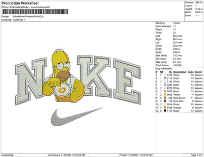 Nike Homer Simpson Drink
