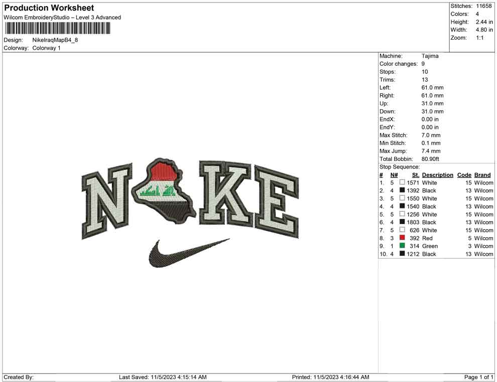 Nike iraq map B