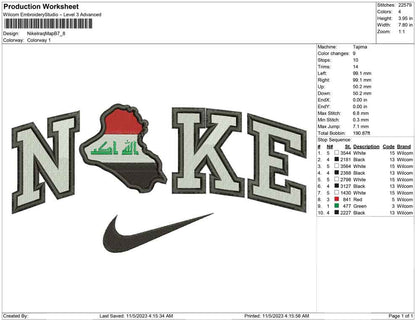 Nike iraq map B