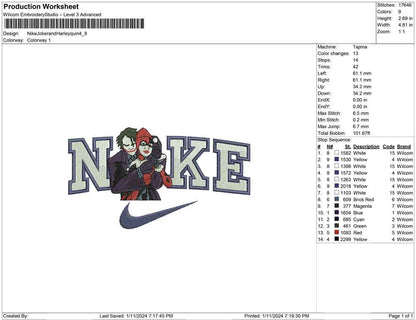 Nike Joker and Harley Queen