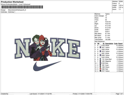 Nike Joker and Harley Queen