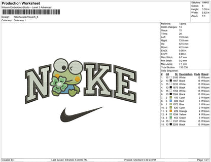 Nike Keroppi flower